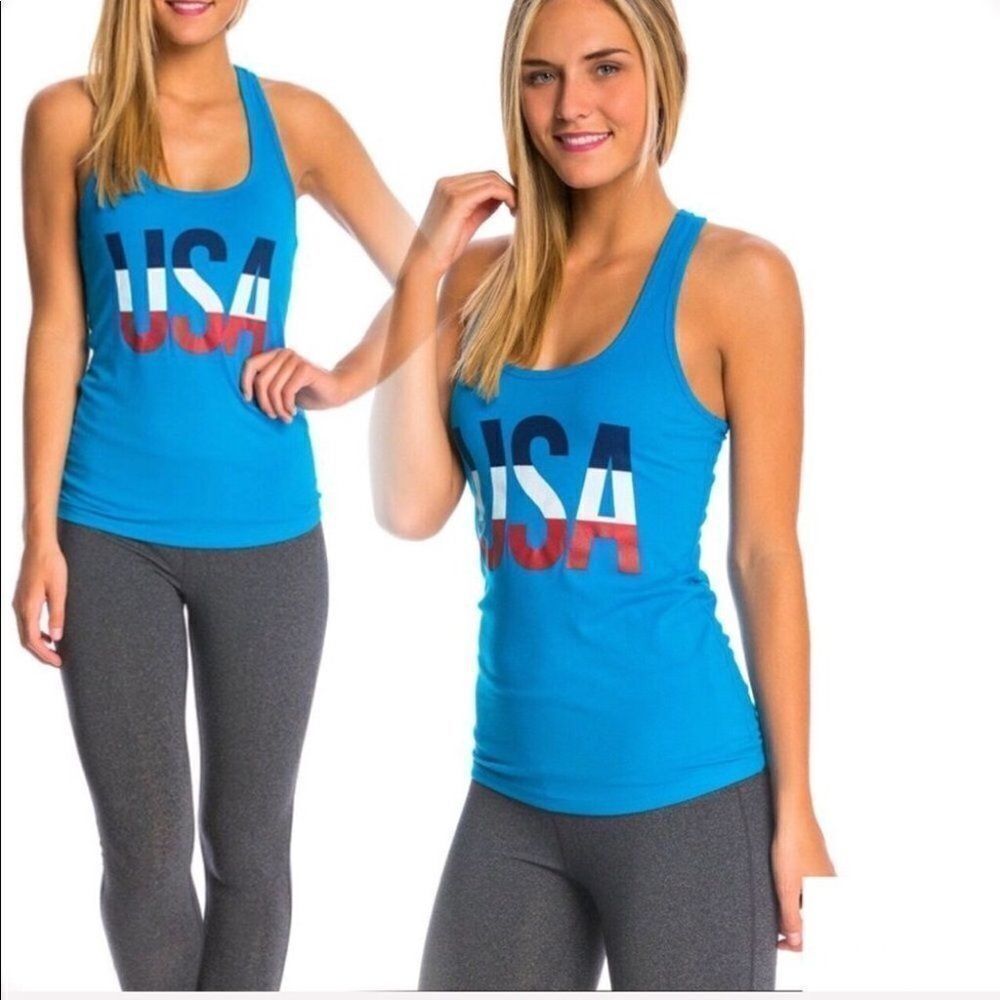 USA Fourth of July‎ American Racerback Tank Top